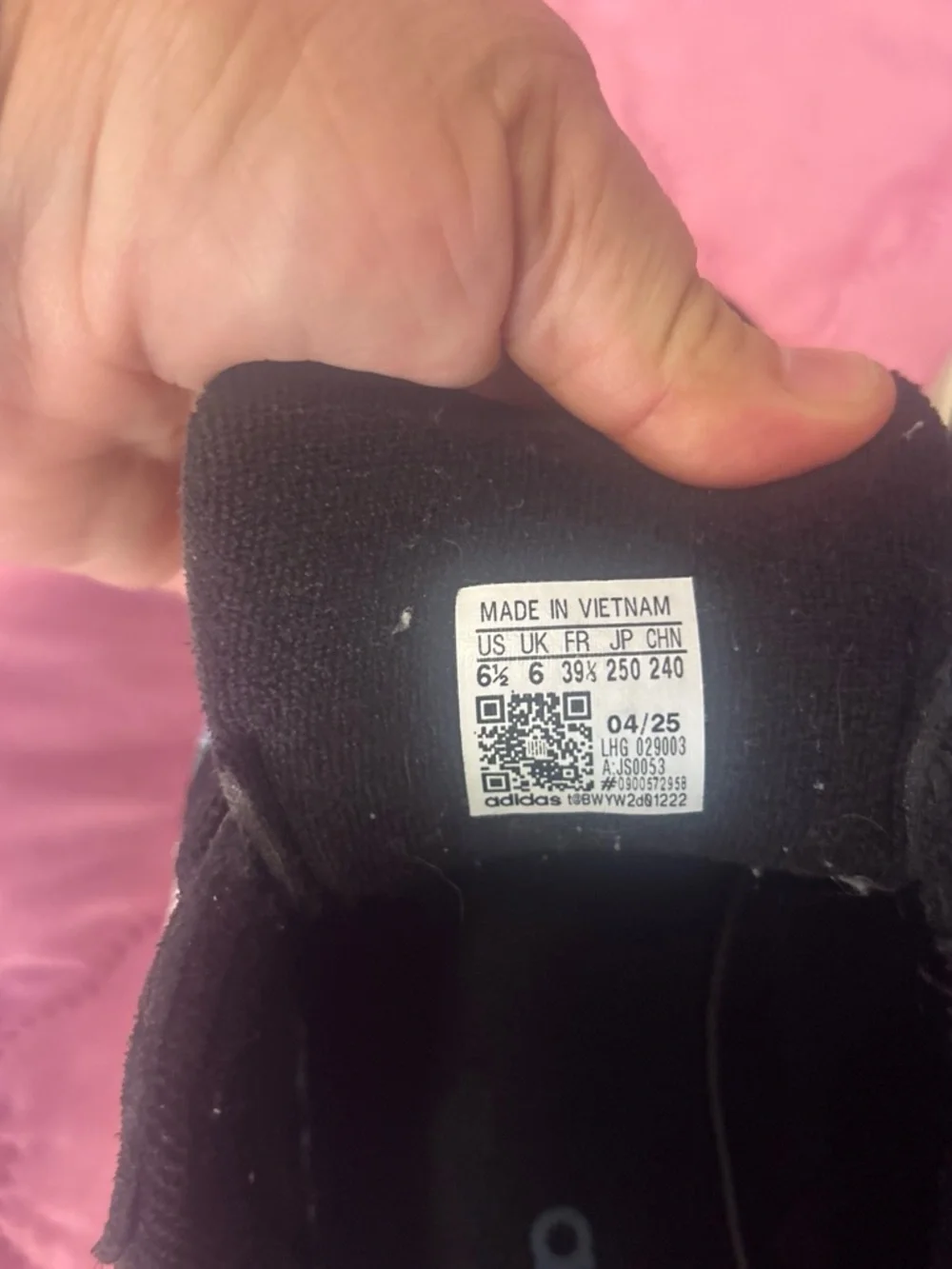 adidas Kids Black Sneakers with Light Blue Stripes